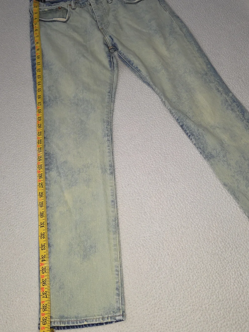 Levi's Men's 511 Light Blue Acid Wash Straight Jeans Red Tab